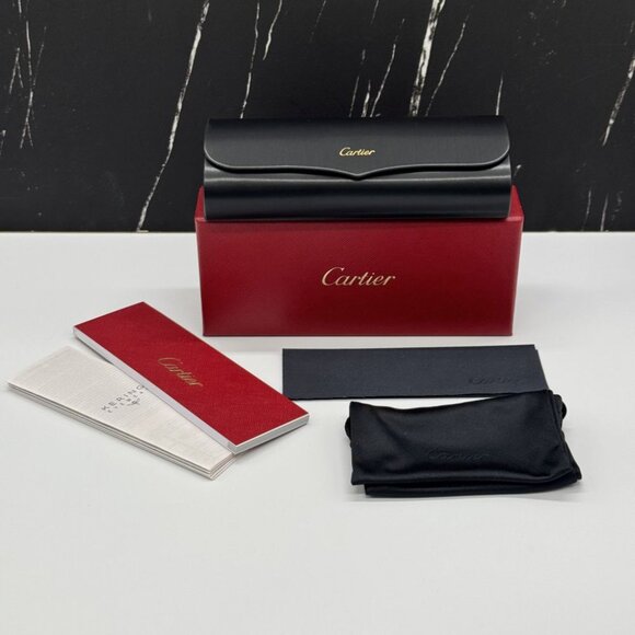 NEW CARTIER CT0267S 004 CARTIER GOLD/PINK TITANIUM WOMEN CARTIER SUNGLASSES - Picture 15 of 15